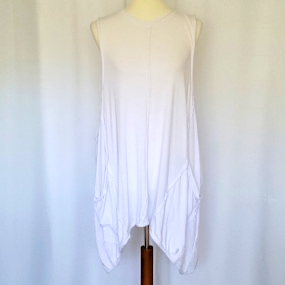 Free People Movement Tank dress/tunic with pockets white size Med
